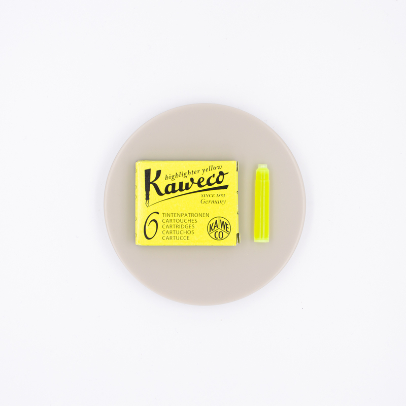 Kaweco Highlighter Yellow 6 Ink Cartridges