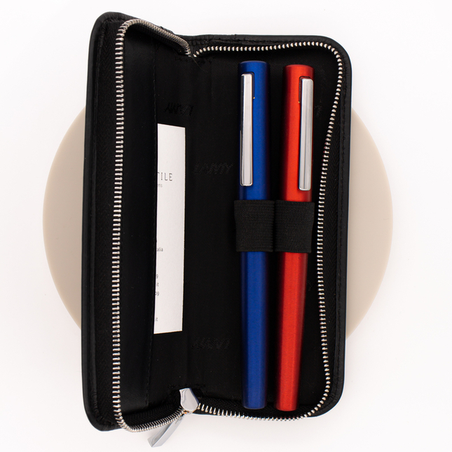 Lamy A403 Portapenne in Pelle 2 Posti Nero con Zip