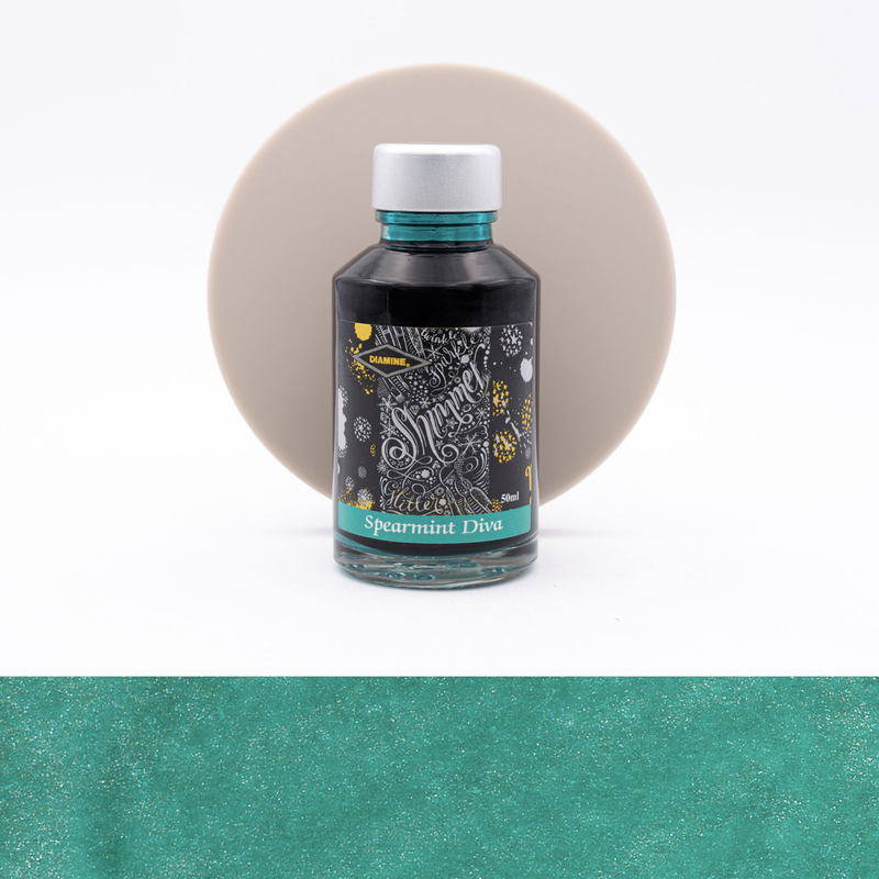 Diamine Shimmering Spearmint Diva Ink Bottle 50 ml