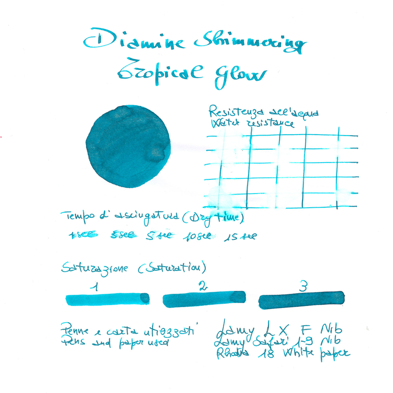 Diamine Shimmering Tropical Glow Ink Bottle 50 ml