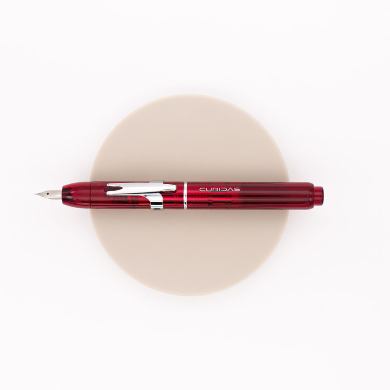 Platinum Curidas Retractable Fountain Pen Gran Red