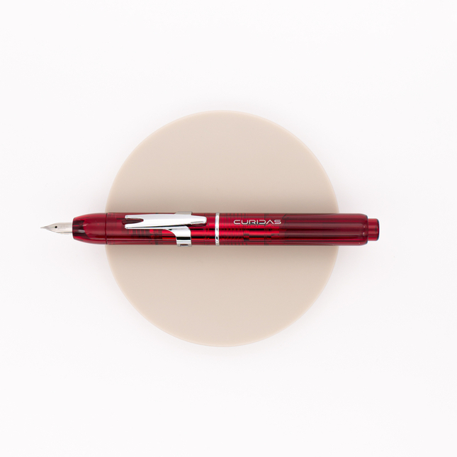 Platinum Curidas Retractable Fountain Pen Gran Red