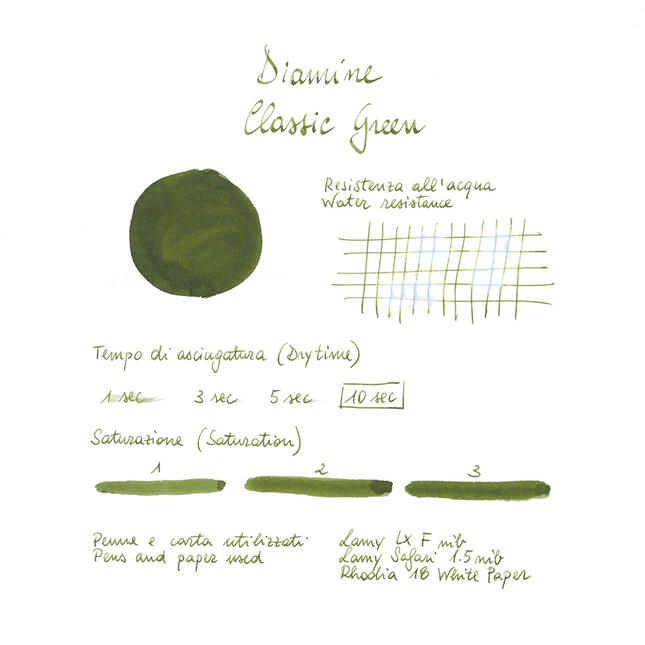 Diamine Classic Green Ink Bottle 30 ml