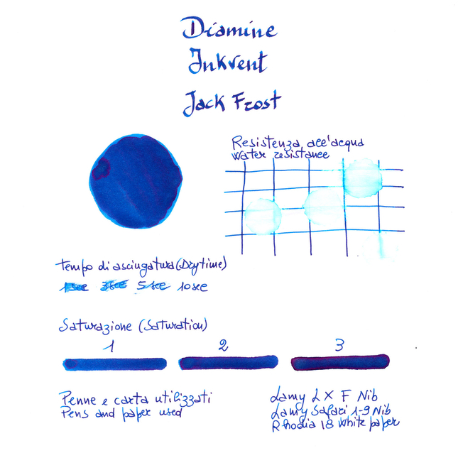 Diamine Inkvent Jack Frost Inchiostro 50 ml Blue Edition Shimmer & Sheen