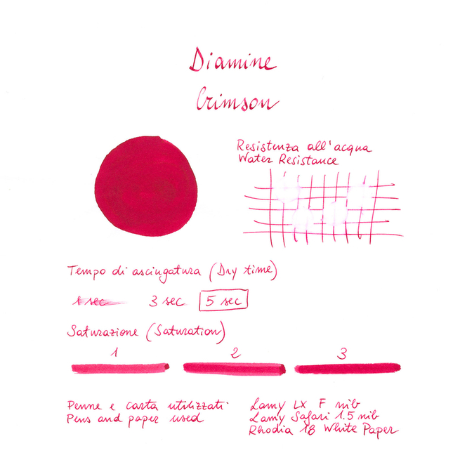 Diamine Crimson Inchiostro 30 ml