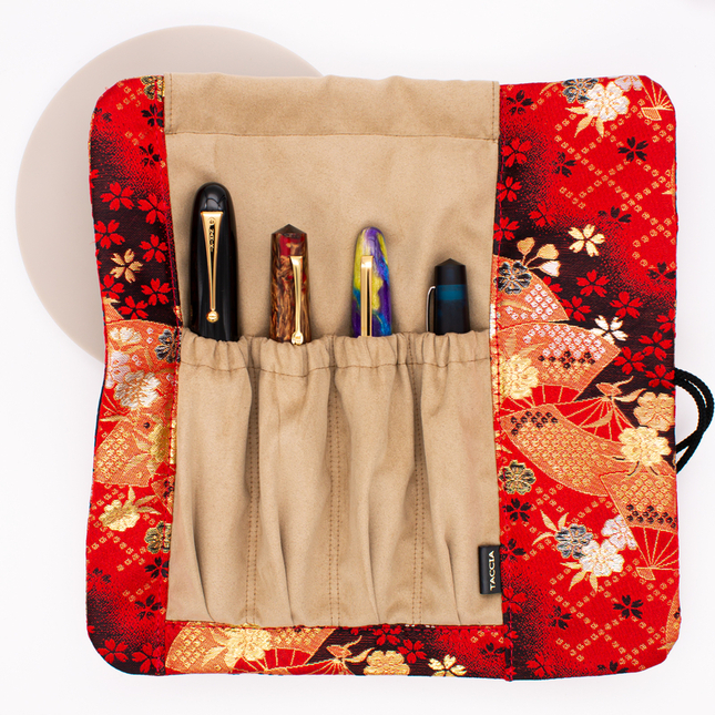 Taccia Kimono Pen Roll Nishijin for 4 Pens Sakura Festival