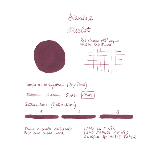 Diamine Merlot Ink Bottle 30 ml