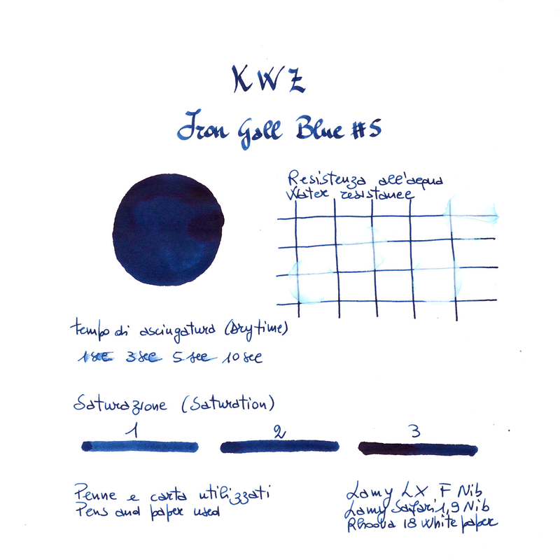 KWZ Iron Gall Blue No. 5 Ink Bottle 60 ml