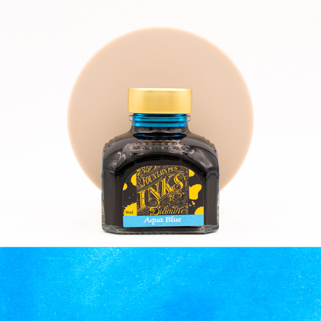 Diamine Aqua Blue Ink Bottle 80 ml