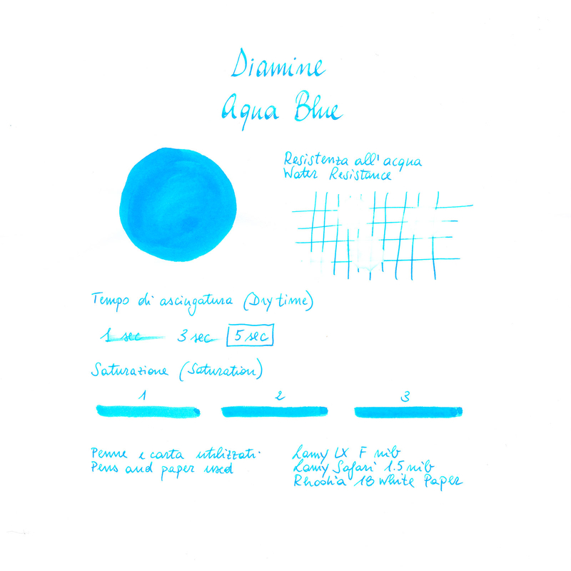 Diamine Aqua Blue Ink Bottle 80 ml