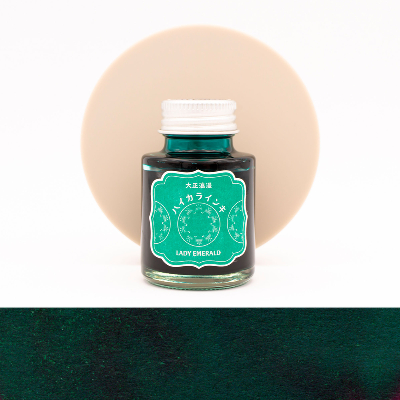 Guitar Taisho Roman Lady Emerald Ink Bottle 40 ml