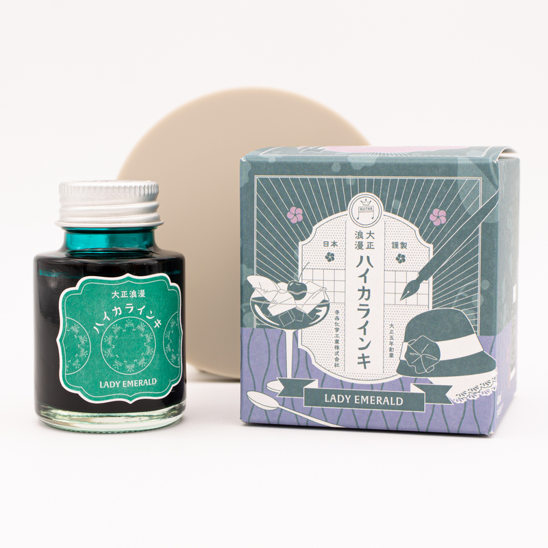 Guitar Taisho Roman Lady Emerald Ink Bottle 40 ml