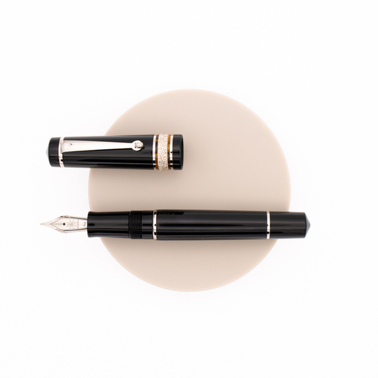 Amalfi Fountain outlet Pen – Ivory & Caramello Resin – Titanium Gold Finish