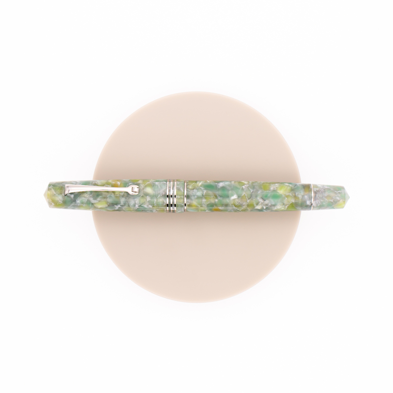 Leonardo Officina Italiana Momento Zero Fountain Pen Jade & Rhodium