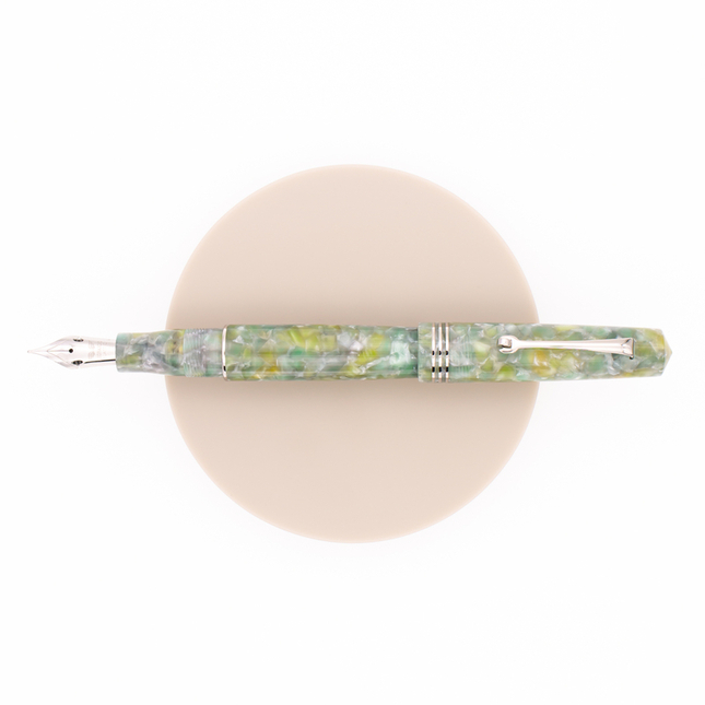 Leonardo Officina Italiana Momento Zero Fountain Pen Jade & Rhodium