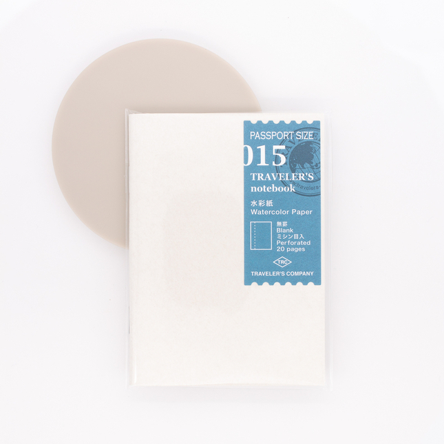 Traveler's Notebook Refill 015 Passport Size Quaderno con Carta per Acquerelli