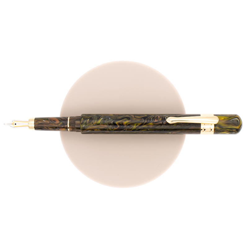 Taccia Covenant Fountain Pen Black Yellow 14 KT