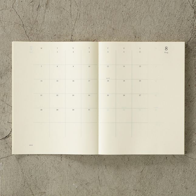 MD Paper Notebook Diary 2023 Weekly A4 "Thin"