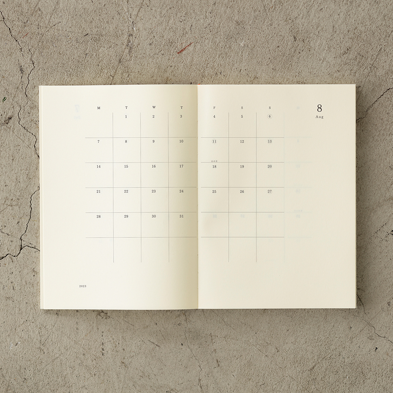 MD Paper Notebook Diary 2023 Weekly A5 "Thin"