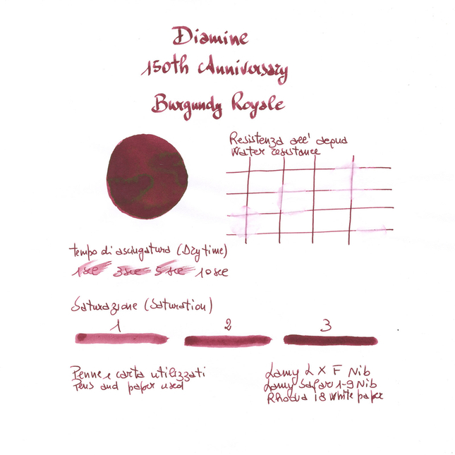 Diamine 150th Anniversary Burgundy Royale Inchiostro 40 ml