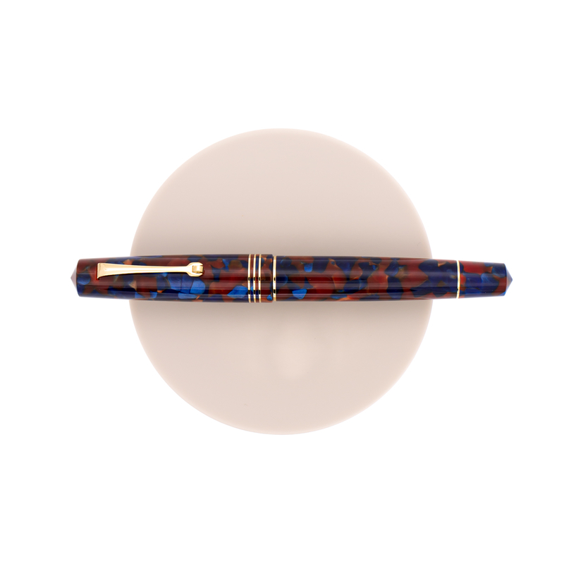 Leonardo Officina Italiana Momento Zero Fountain Pen Pietra Marina & Gold