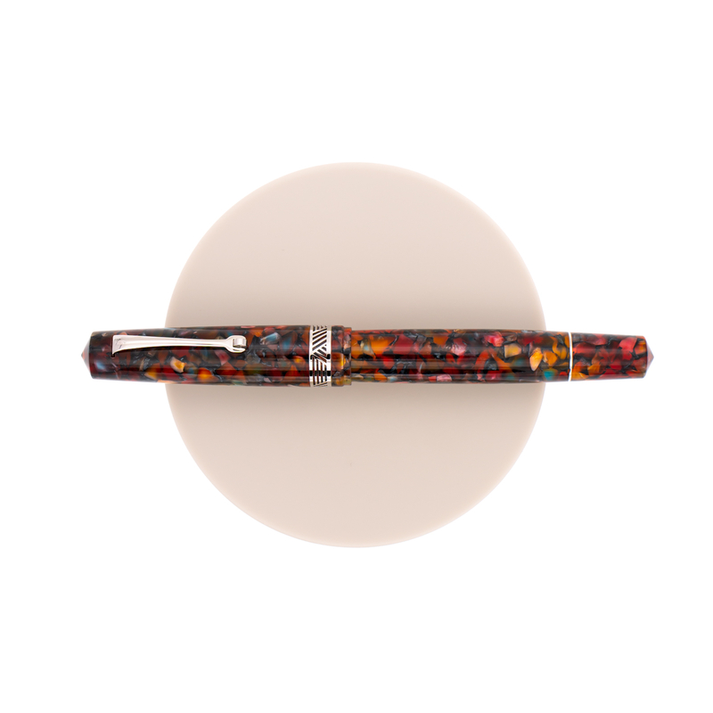 Leonardo Momento Magico Fountain Pen Millefiori & Rhodium 14 KT