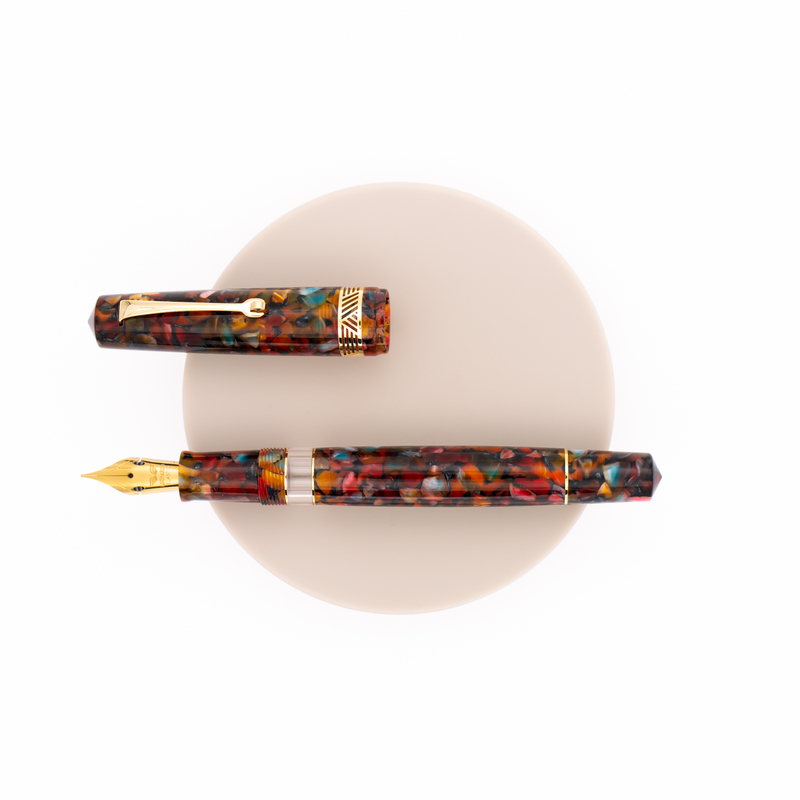 Leonardo Momento Magico Fountain Pen Millefiori & Gold 14 KT