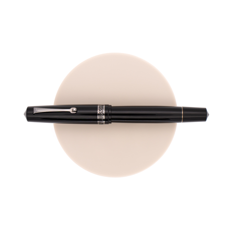 Leonardo Momento Magico Fountain Pen Black Soul Glossy & Ruthenium