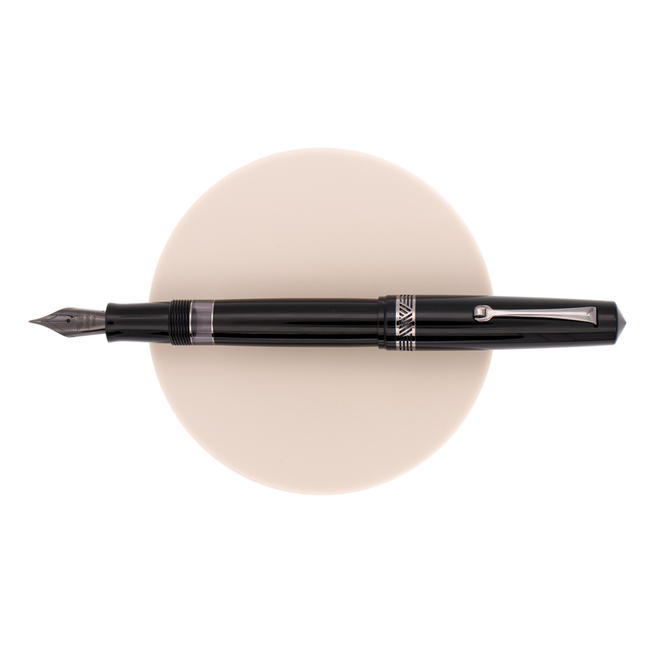 Leonardo Momento Magico Fountain Pen Black Soul Glossy & Ruthenium