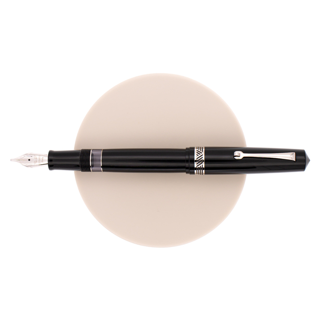 Leonardo Momento Magico Fountain Pen Black Soul Glossy & Rhodium