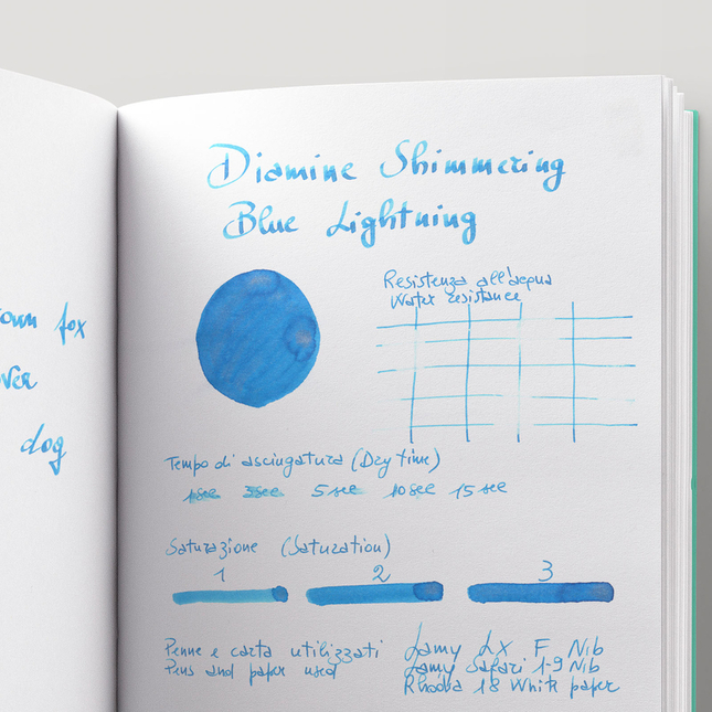 Diamine Shimmering Blue Lightning Ink Bottle 50 ml