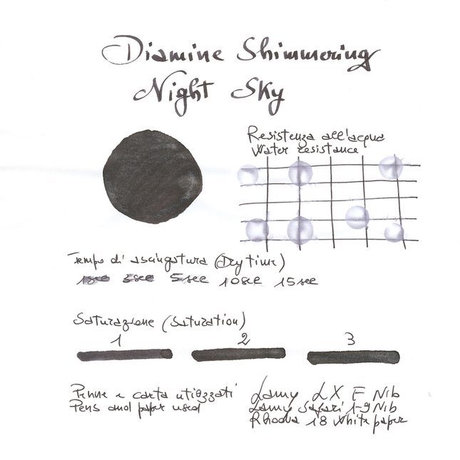 Diamine Shimmering Night Sky Inchiostro 50 ml