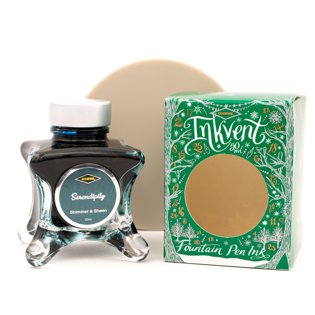 Diamine Inkvent Serendipity Ink Bottle 50 ml Green Edition Shimmer & Sheen