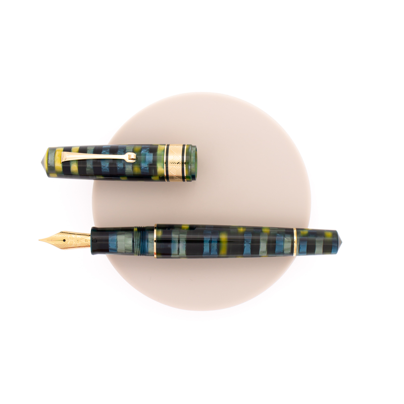 Leonardo Momento Zero Grande Mosaico Fountain Pen Baobab & Gold