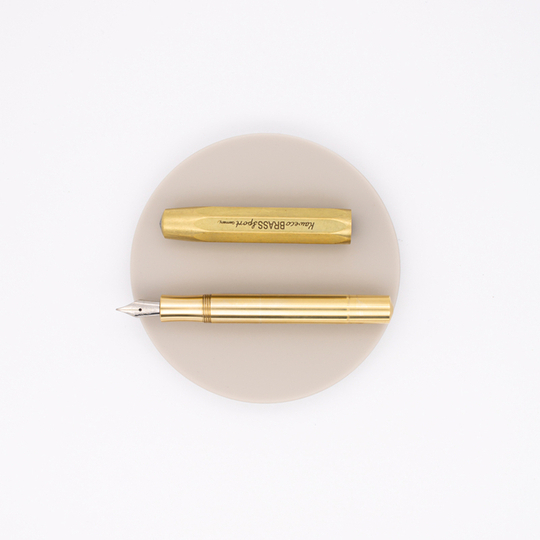 Kaweco Brass Sport Fountain Pen with Optional Clip - Brass, Dip