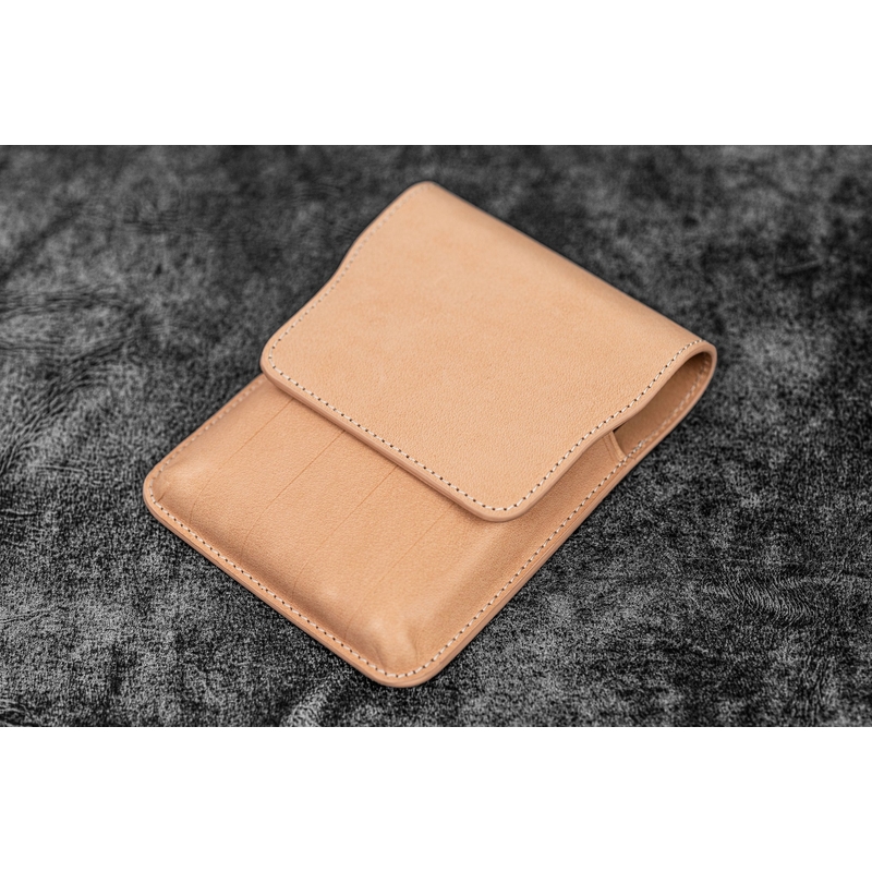 Galen Leather Galen Leather Flap Portapenne in Pelle 5 Posti Undyed