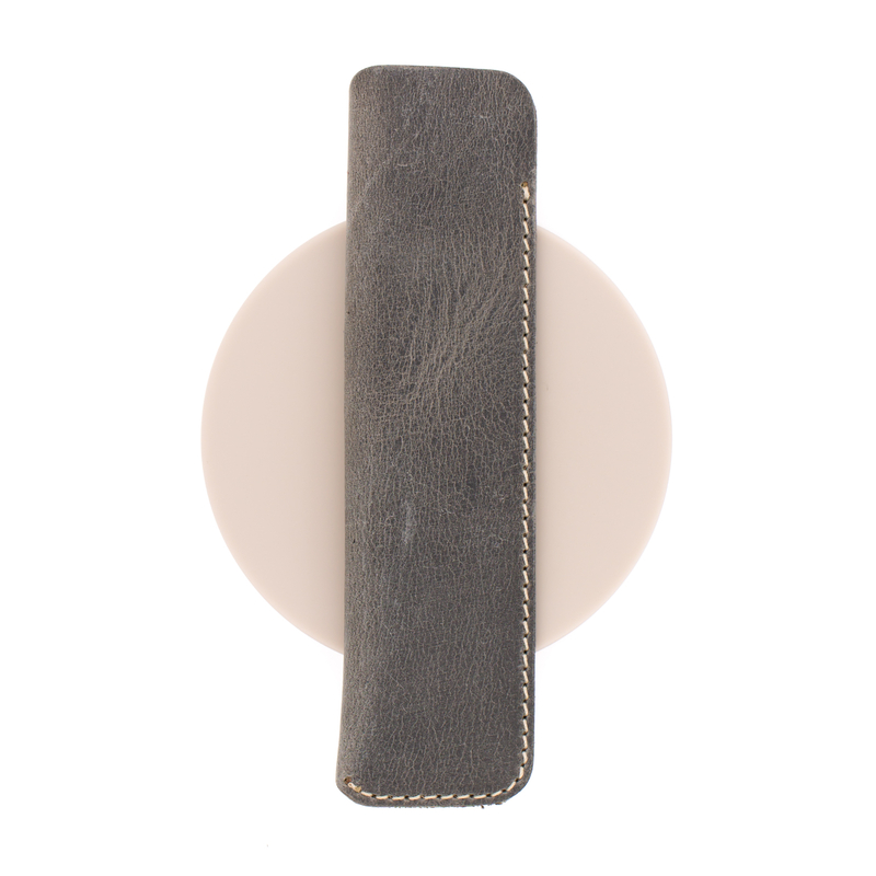 Galen Leather Galen Leather Sleeve for 1 Pen Crazy Horse Smoky Grey