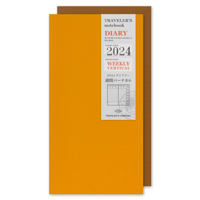Traveler's Notebook Refill 2024 Weekly Vertical Diary Regular Size
