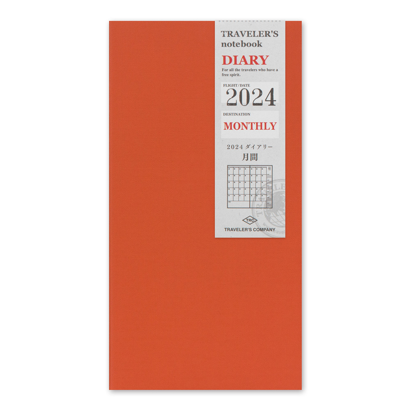 Traveler's Notebook Refill 2024 Monthly Diary Regular Size Stilo&Stile