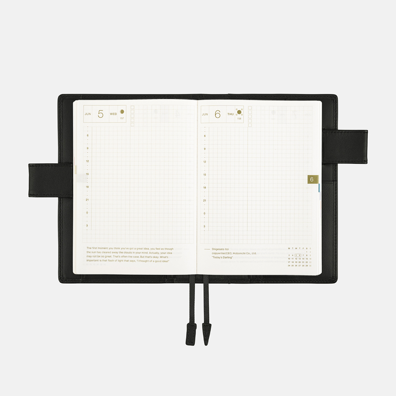 Hobonichi Hobonichi Leather: TS Basic - Black A6 [Cover Only]