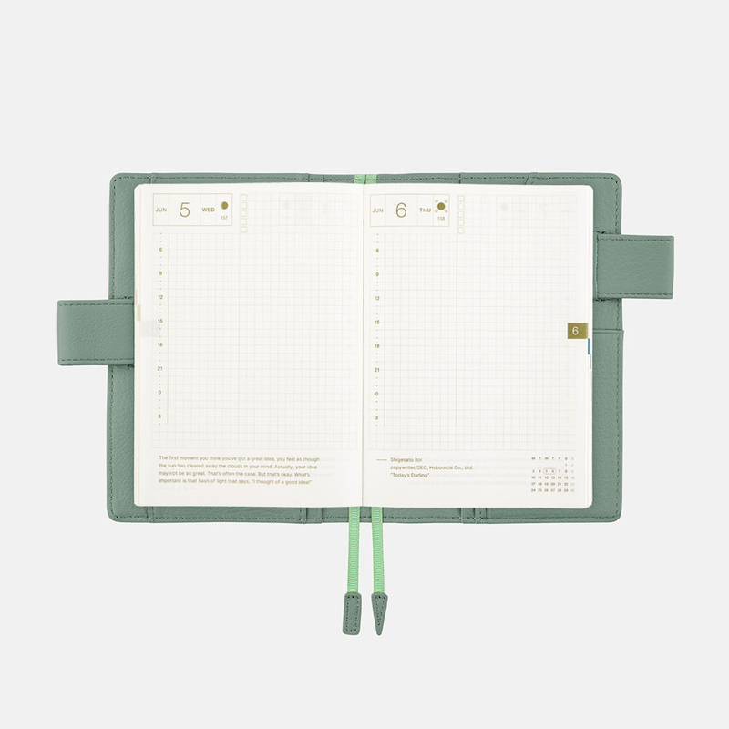 Hobonichi Hobonichi Leather: Water Green A6 [Cover Only]