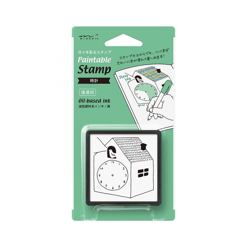 Midori Midori Paintable Stamp Pre-Inked Clock