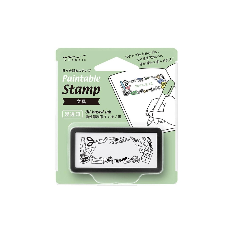 Midori Midori Paintable Stamp Pre-Inked Half-Size Stationery