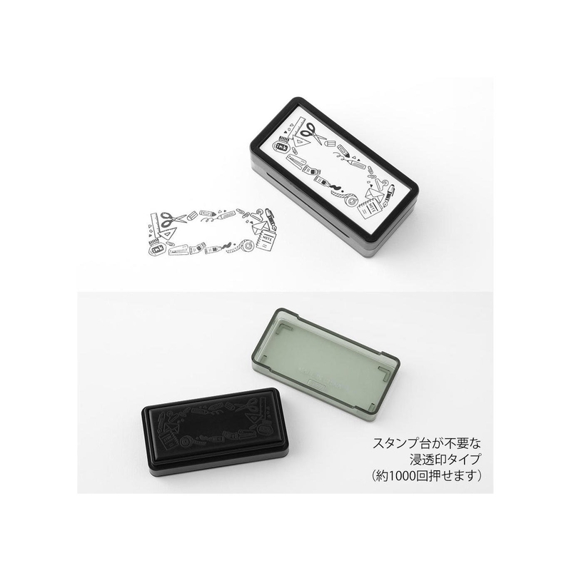 Midori Midori Timbro Preinchiostrato Half-Size Stationery