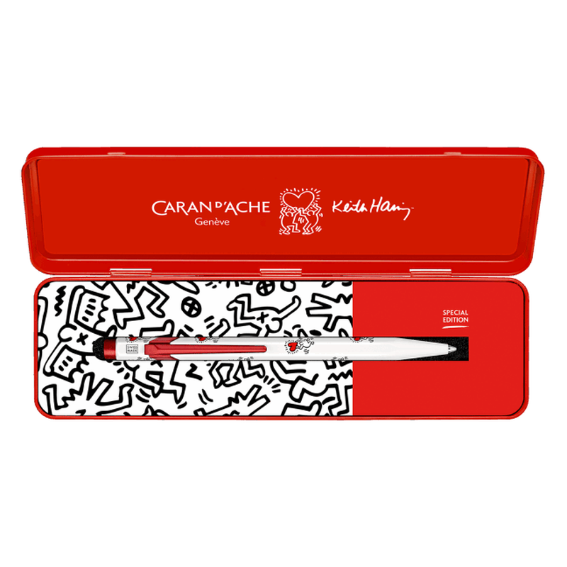 Caran d'Ache 849 Keith Haring Bianca | Penna Sfera Edizione Speciale