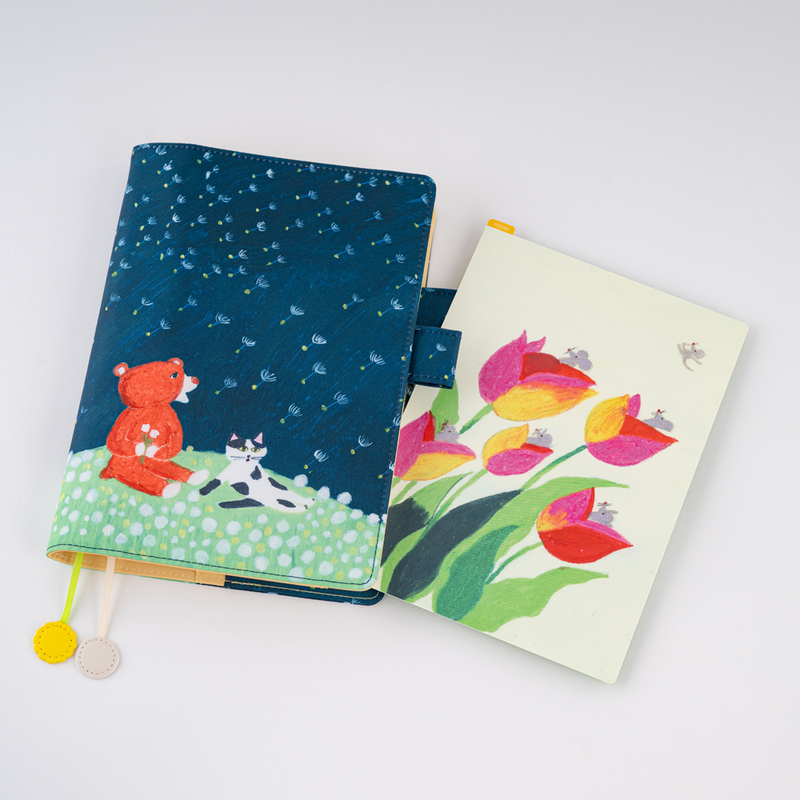 Hobonichi Hobonichi Pencil Board Keiko Shibata: Swaying tulips Sottopagina per Cousin A5