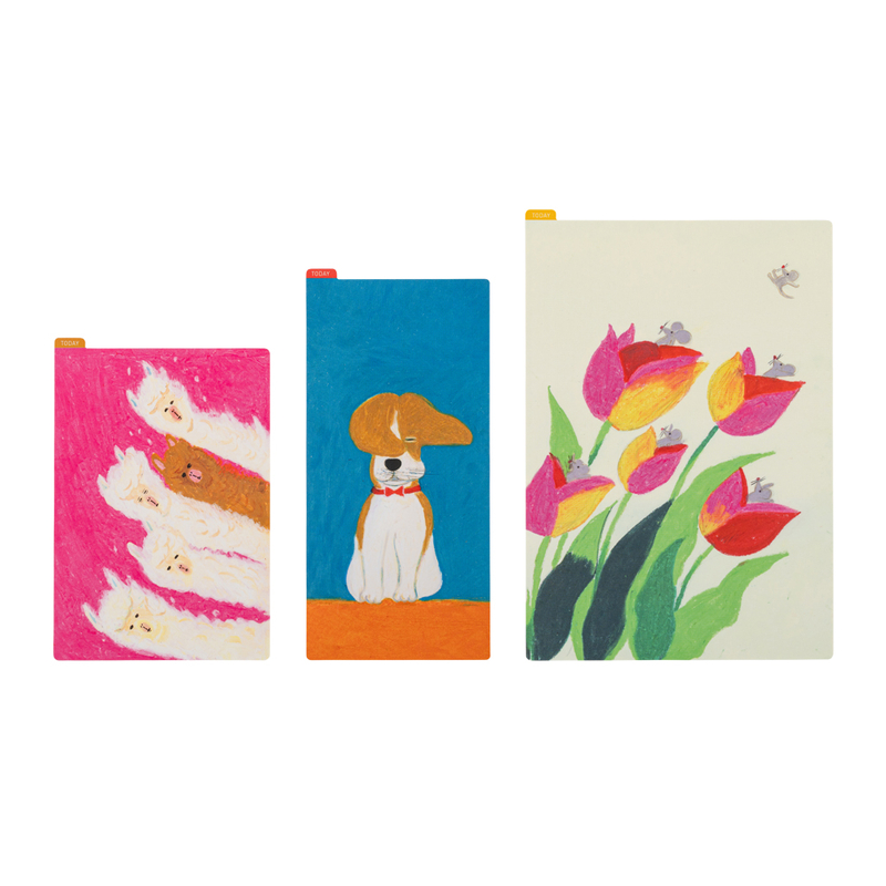 Hobonichi Hobonichi Pencil Board Keiko Shibata: Swaying tulips Sottopagina per Cousin A5