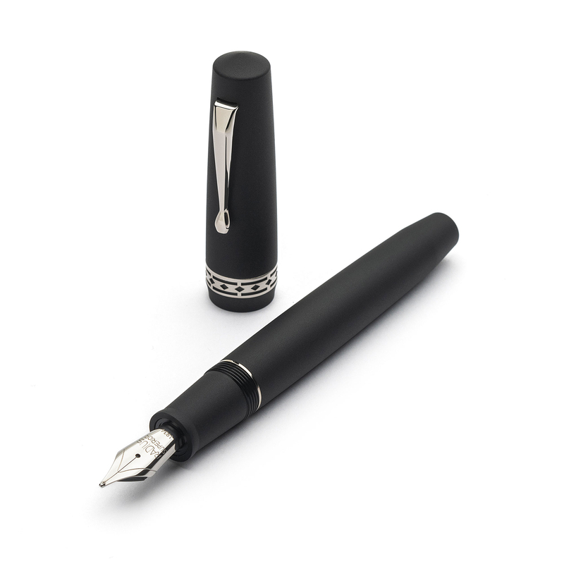 Radius Radius Settimo Fountain Pen Matte Black & Rhodium