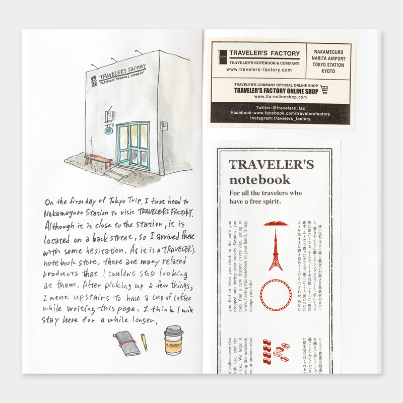 Traveler's Company Traveler's Notebook Refill Regular Size Tokyo Blank Limited Edition