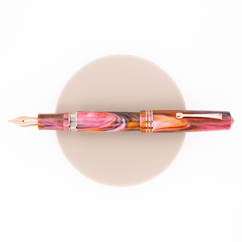 Leonardo Officina Italiana Leonardo Momento Zero Grande 2.0 Galattica Fountain Pen Nana Rosa Limited Edition